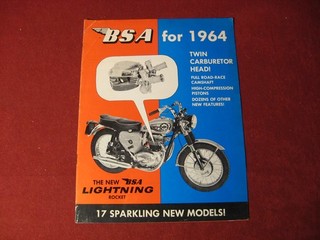 1964 BSA Motorcycle Sales Brochure Booklet Catalog Old Original Pamphlet