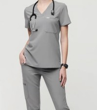 Figs Catarina Top Space Grey Size Large