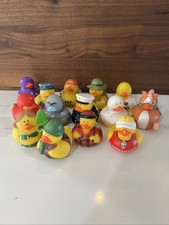 Rubber Duck Lot Of 14 Figures Toys Jeep Ducks