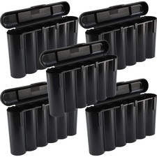 5 Black 18650  CR123A 6 Battery Holder Storage Case for 18650 Batteries