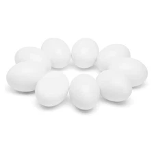  Sallyfashion Wooden Fake Eggs For Nesting Boxes, 9 Pcs White