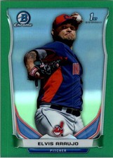 2014 Bowman Chrome Prospects Series 2 Green Refractors #BCP83 Elvis Araujo /75