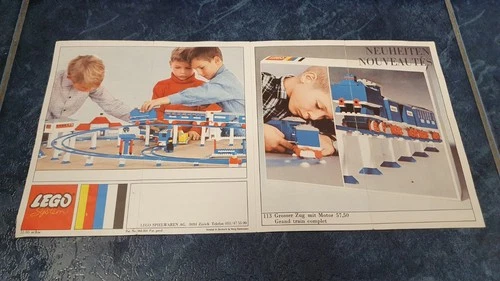 Lego System Classic Vintage Train Leaflet 50's 60's Old 60 1:87 Mursten
