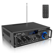 Bluetooth 5.0 Stereo Amplifier 800W for Home Audio, Karaoke, USB, SD, RCA