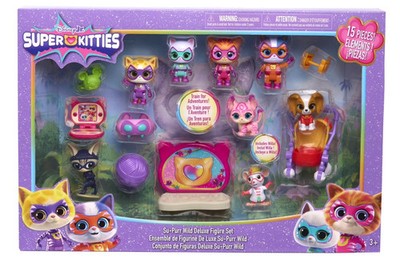 Super Kitties SU-PURR WILD DELUXE 15 FIGURE SET Willa Cat Burglar