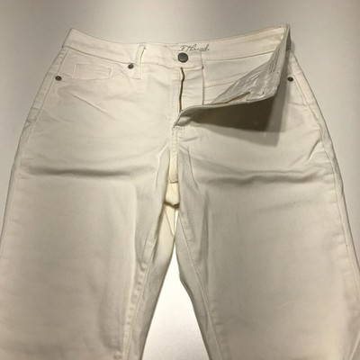 Universal Thread Jeans Womens Size 4/27 Ivory High Rise Skinny Crop Stretchable