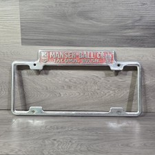 1940s-1955 Mansen-ball Co Tacoma Wakaiser Frazer Large License Plate Frame 1940s-1955 Mansen-ball Co Tacoma Wakaiser Frazer Large License Plate Frame