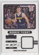 2022-23 Panini Contenders Rookie Ticket Swatches Christian Braun #RTS-CBD 03rx