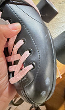 Sure-grip Boxer Womens Black Quad Roller Skates With Pink Laces Size 6