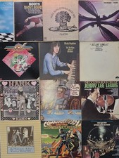 Lot of 13 Vintage Vinyl LP Records Classic Rock Mostly.