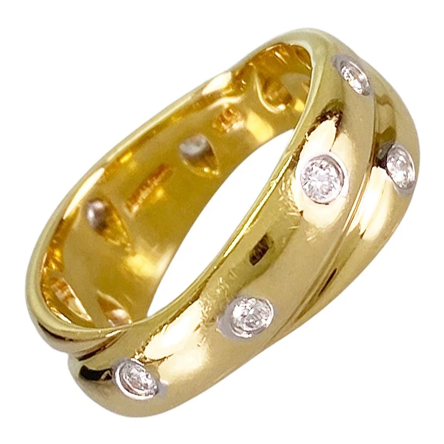 Tiffany & Co. Diamond Yellow Gold Ring 7 Ring Fine Rings for sale