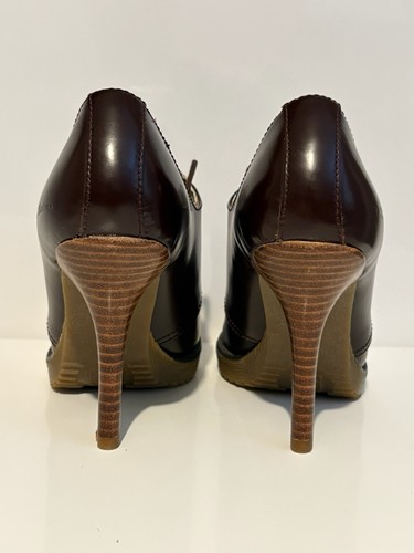 Dr. Martens Ofira Oxblood Leather Lace-up Stiletto Heel Oxford Shoes UK 5 - Picture 3 of 13