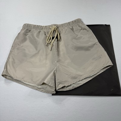Essentials Fear Of God Nylon Running Shorts Silver Cloud Size Large