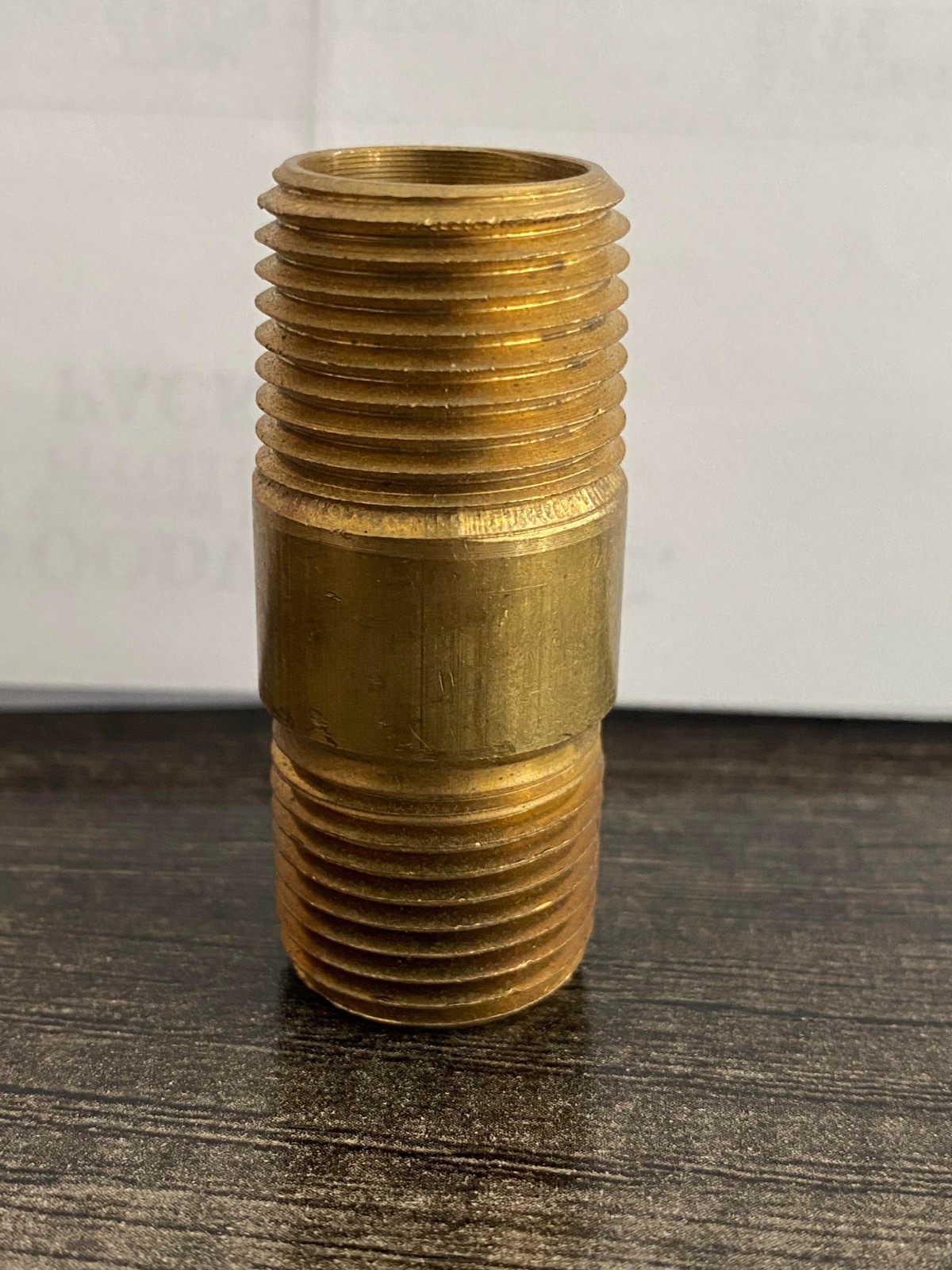 Brass Pipe Fitting, Nipple, 1/2" NPT Male X 2'' Length