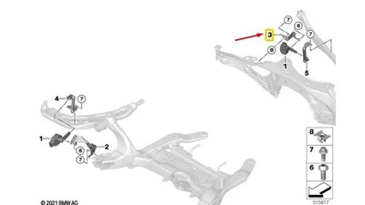 BMW 2 Active Tourer U06 Hide-Height Sensor Rear Holder 37146892286 NEW ORIGINAL