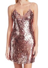 Alice + Olivia Dress L Iridescent Pink Contessa Embellished Holiday Party NWT