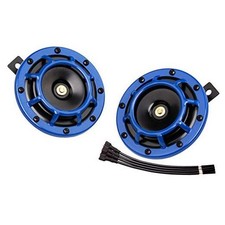 Car Horn 12v Super Loud High Tone/Low Tone Twin Horn Kit Electric Horns blue