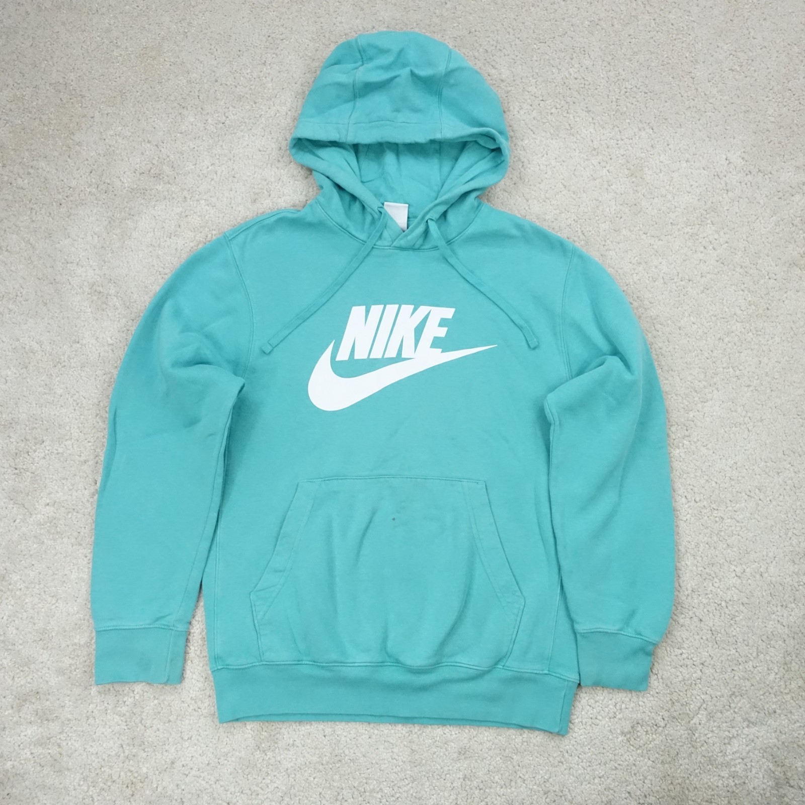 Nike Hoodie Mens Small Blue Swoosh Logo Athleisure Streetwear Y2K