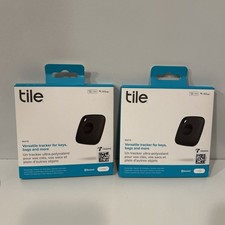 2 Tile Mate Universal Bluetooth Tracker Black Key Ring Keychain Bags RE-44001