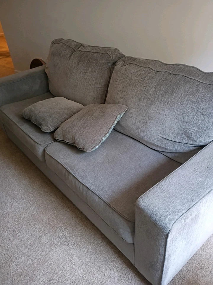 Ashley Furniture Gray Sofa with Cushioned Backrest - Image 3 of 4
