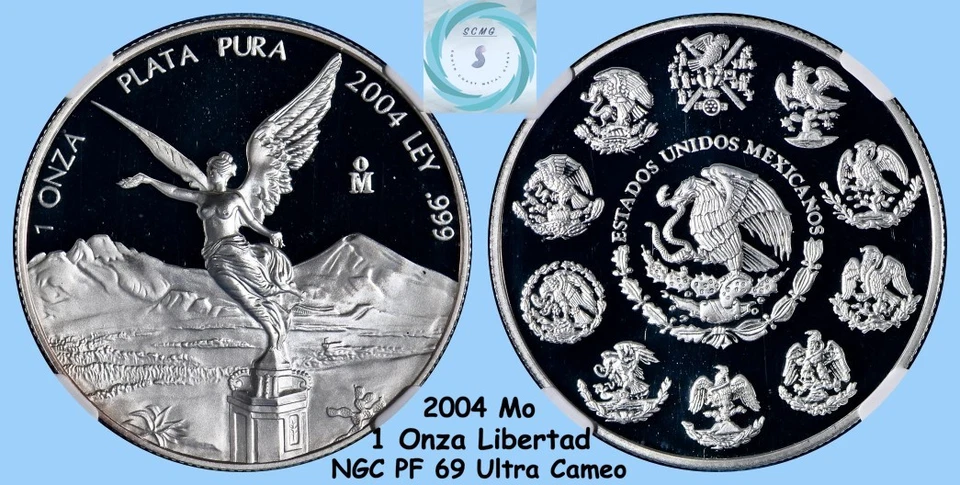 2004-Mo 1 Onza Silver Libertad PCGS PF 69 ULTRA CAMEO - Cert #2790626-006 - Image 4 of 4