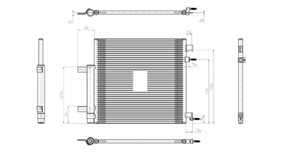 Condensador AC para 13-15 Chevy Spark com receptor e secador (PFC) - Imagem 2 de 2