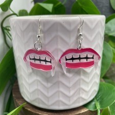 1.75  Silver-tone Acrylic Retro Drop Dangle Earring Set New Free Ship C1372