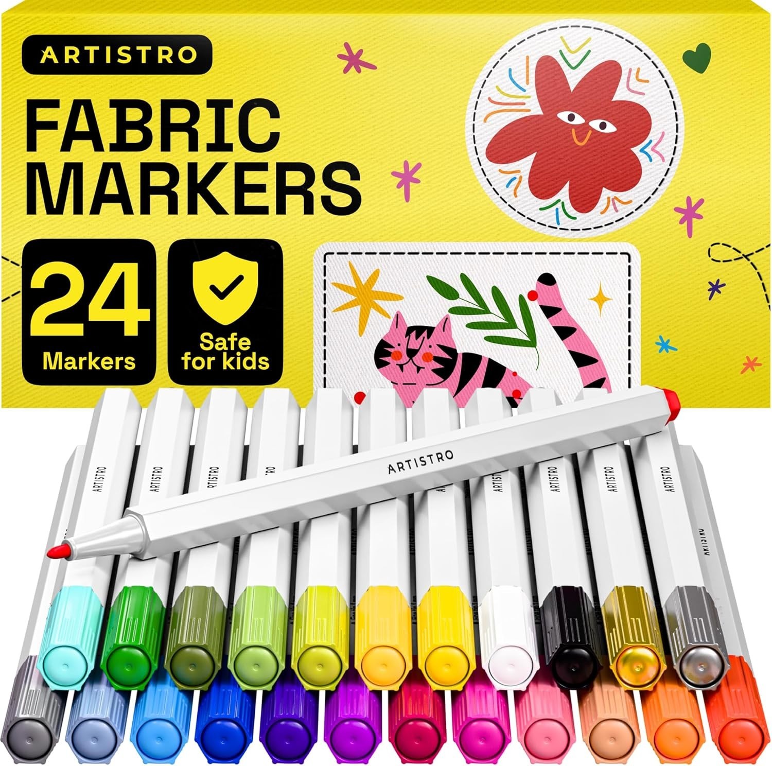 - Fine Tip Fabric Markers Permanent For Clothes - No Bleed Pen