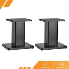 Wood Speaker Stands 2 Pack 11.8 Inch 30cm Speaker Stand Hollowed Bases