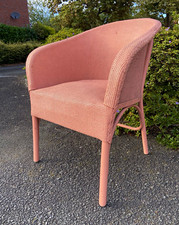 Pink Rattan/Wicker Tub Accent Chair with Arms, Solid, 75x55x55cm