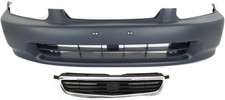 Civic 96-98 Front Bumper Cover Primed 2-pc Kit With Grille Sedan