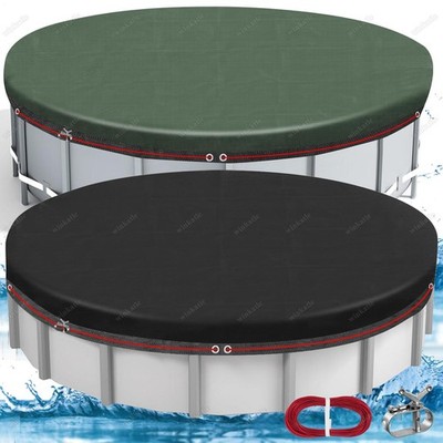 Poolabdeckung Rund Sommer Winter Poolplane UV-Resistente Abdeckplane 100g/200g