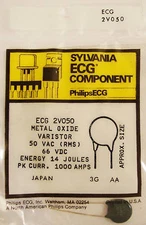 ECG 2V050 METAL OXIDE VARISTOR 50 VAC 66 VDC 14 JOULES