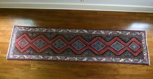 Multicolor 2'6" x 10' Hand Knotted Tribal Runner Rug