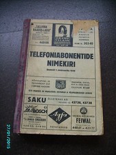 1940 ESTONIA OFFICIAL TELEPHONE DIRECTORY + MAP , LAST BEFORE SOVIET OCCUPATION