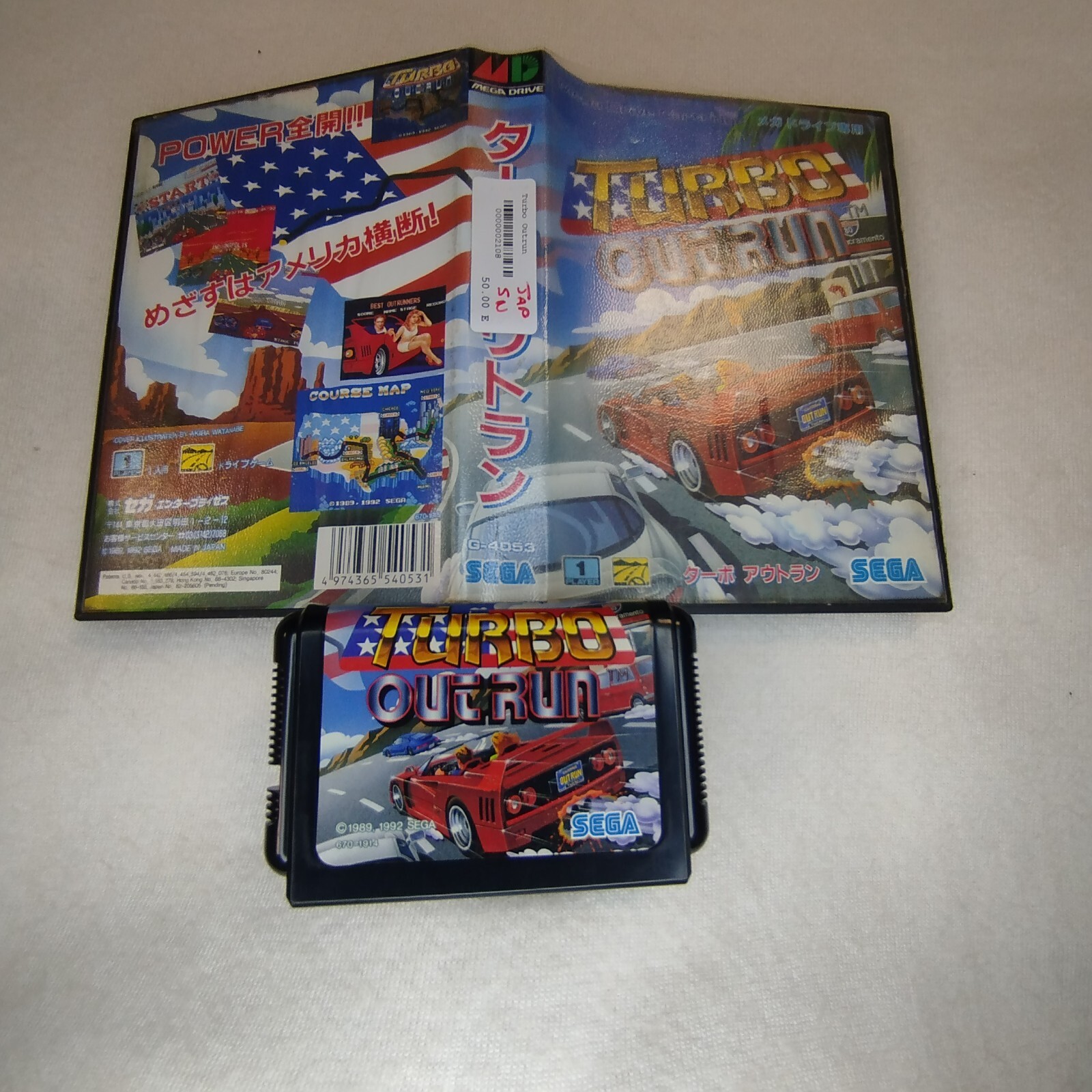2108 JEU SEGA MEGADRIVE * TURBO OUTRUN * VERSION NTSC-JAP