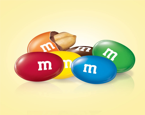 M&M'S Peanut Chocolate Candy Singles 1.74 Oz Pack of 4 Bundle Deal Assortment - 第 3/7 張圖片