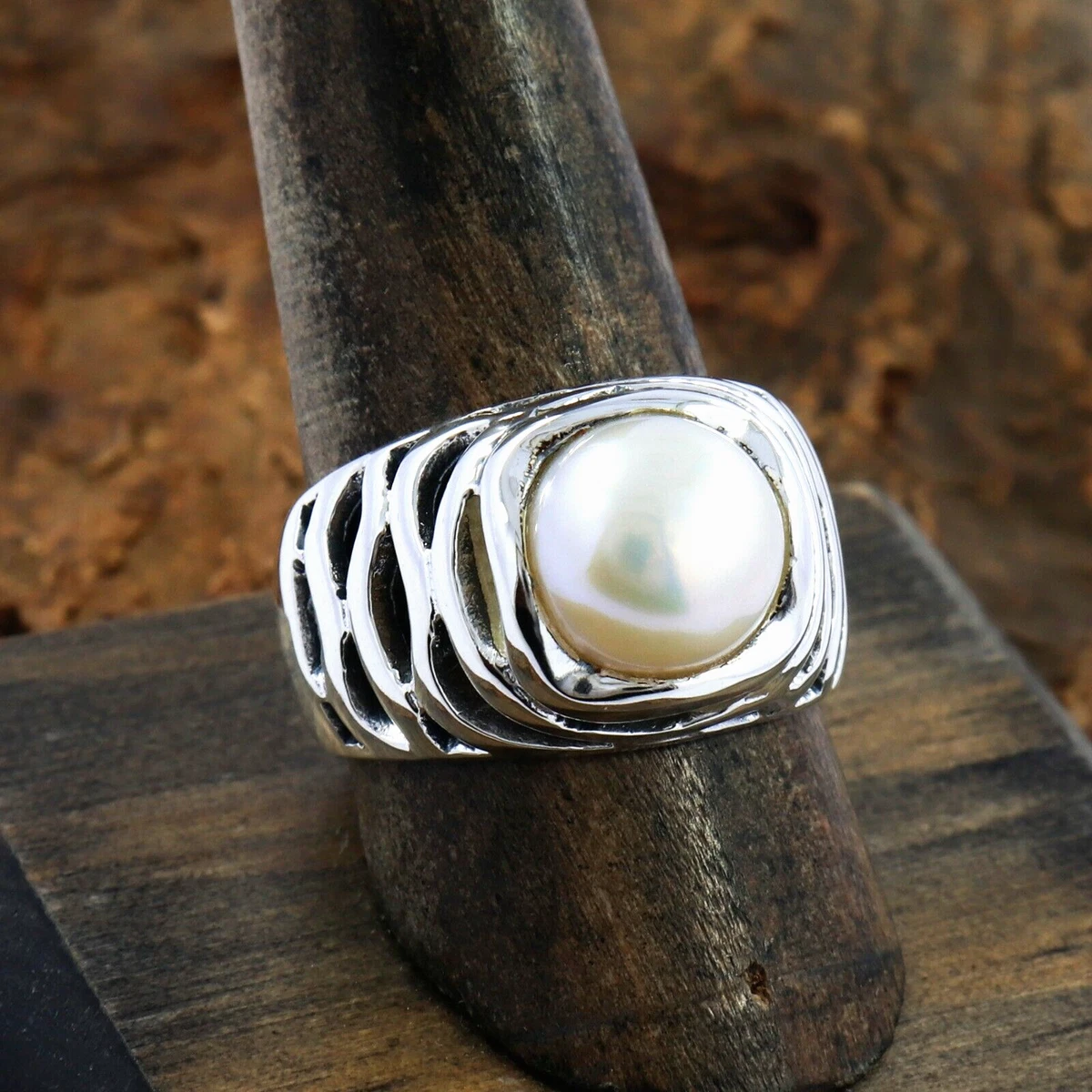 Natural Freshwater Pearl 925 Sterling Silver Handmade Round Shape