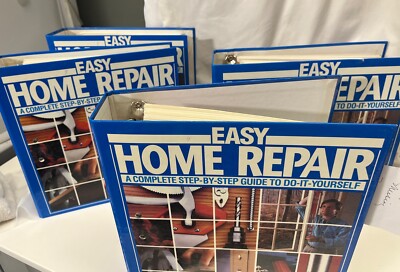 Easy Home Repair Binders, A Complete Step-By-Step Guide to Do-It-Yourself. 4 Bks