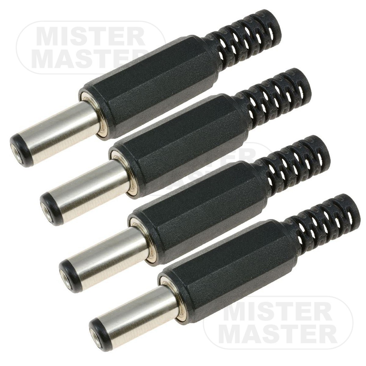2 PZ Connettori Spinotto Maschio DC con Blocco Sicurezza 5,5mm x 2,1mm Nero 2 PZ Connettori Spinotto Maschio DC con Blocco Sicurezza 5,5mm x 2,1mm Nero