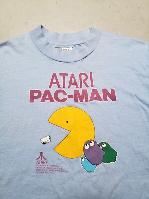 1982年製 ATARI PAC-MANTシャツ　Lサイズ Vtg 80s ATARI PAC MAN Tshirt 1982 Bally Midway Namco America