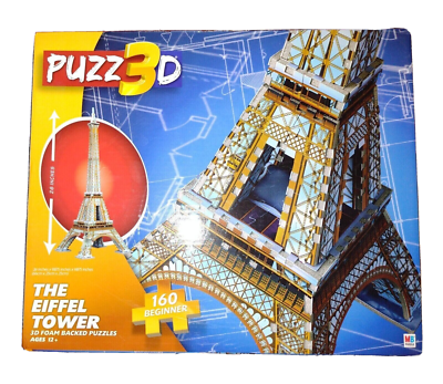 Puzz 3D The Eiffel Tower Foam Backed Puzzles 160 Beginner Piece's