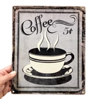 "'Coffee for 5 Cents'" Retro Vintage Metal Tin Sign 12" x 9" Cafe Shoppe