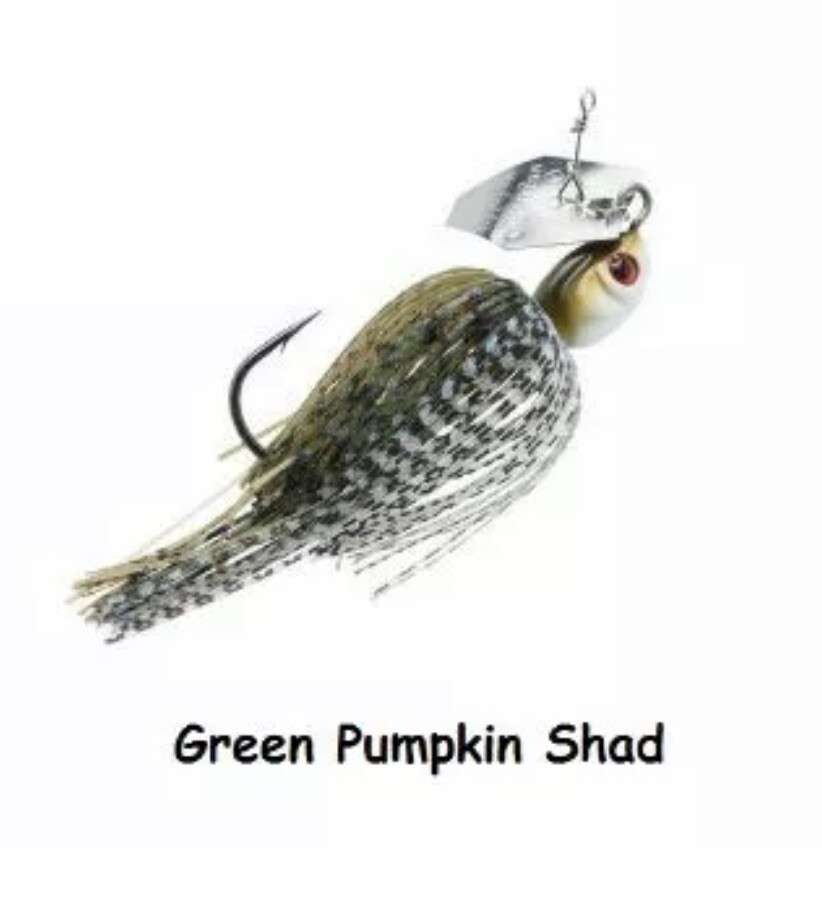Z Man Chatterbait Project Z 3/8 OZ Green Pumpkin Shad - Image 1