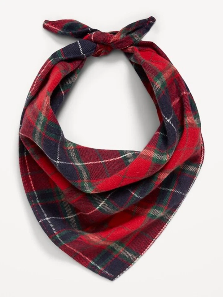 Old Navy Christmas Plaid Pattern Flannel Bandana Pets Dog Cat Size XS-S - Image 1 of 1