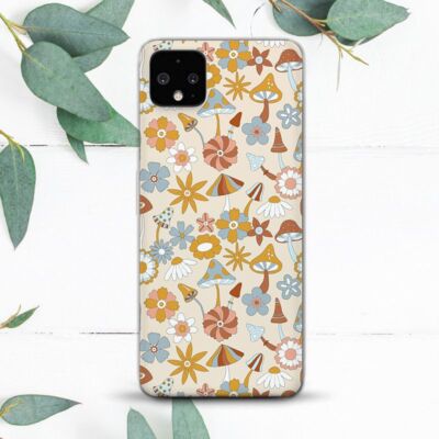 Cottagecore Mushroom 70s Retro Case For Google Pixel 2 3 3a 4 4a 5 6 7 8 XL
