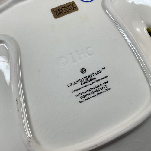 Tommy Bahama Melamine Plates, Pineapple Ceramic Shirt Salt & Pepper Trinket Dish - Picture 11 of 20