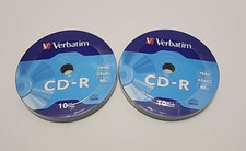 Verbatim CD-R Recordable 700MB -52X -80 Min 10 Pack Lot Of 2
