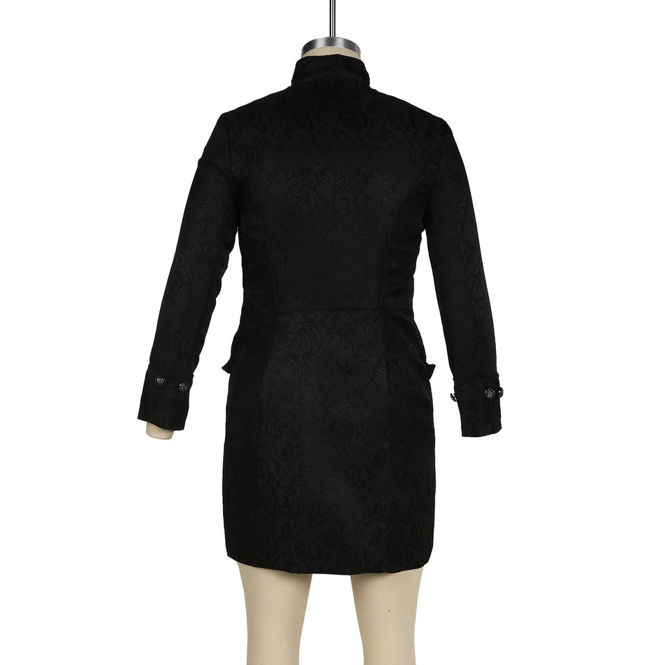 Hombre Disfraz Uniforme Victoriano Levita Gótico Steampunk Largo Vintage Tailcoat Foto 4 de 4