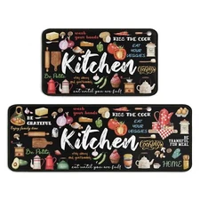 Kitchen Rugs Kitchen Decor Rugs Set Kitchen Rules Theme Non Skid 2 Piece Kitc...